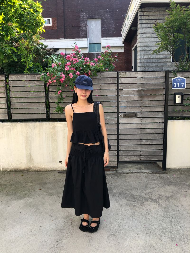 Rose Shirring Skirt