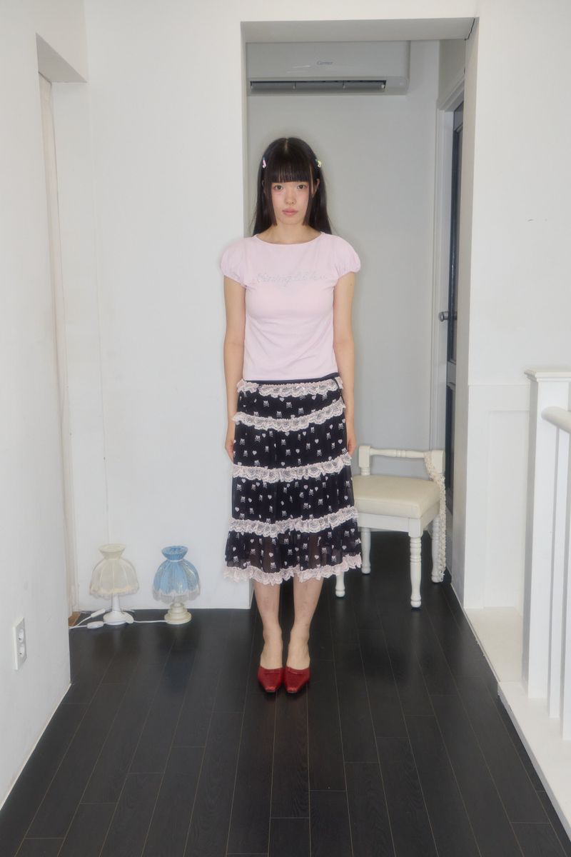 SHINING SKULL HOTFIX TOP (PINK)