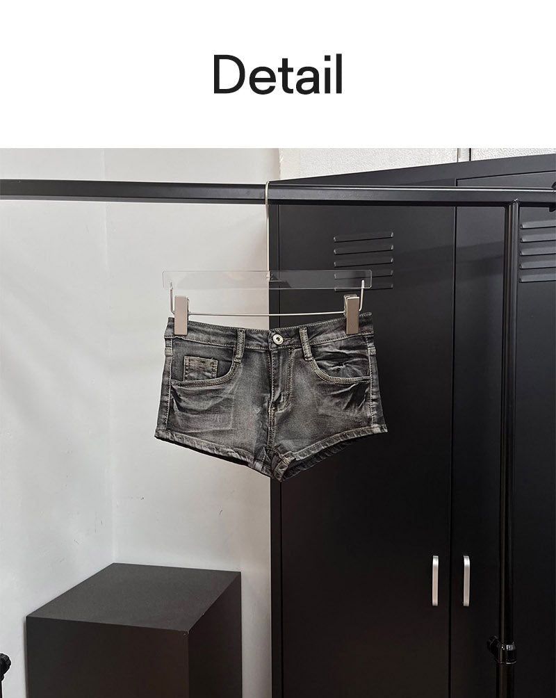 Fade washing short pants