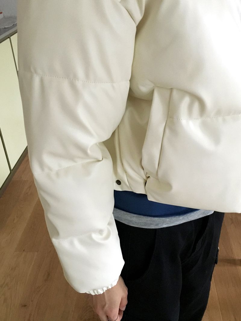 4color] マレムレザースナップクロップショートパディング