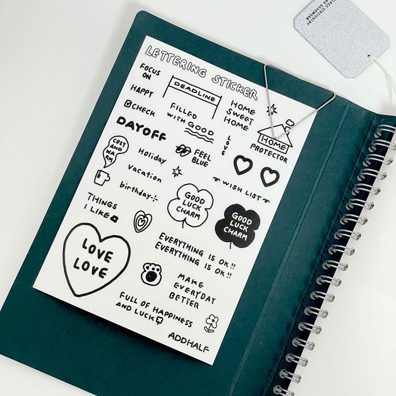 lettering sticker