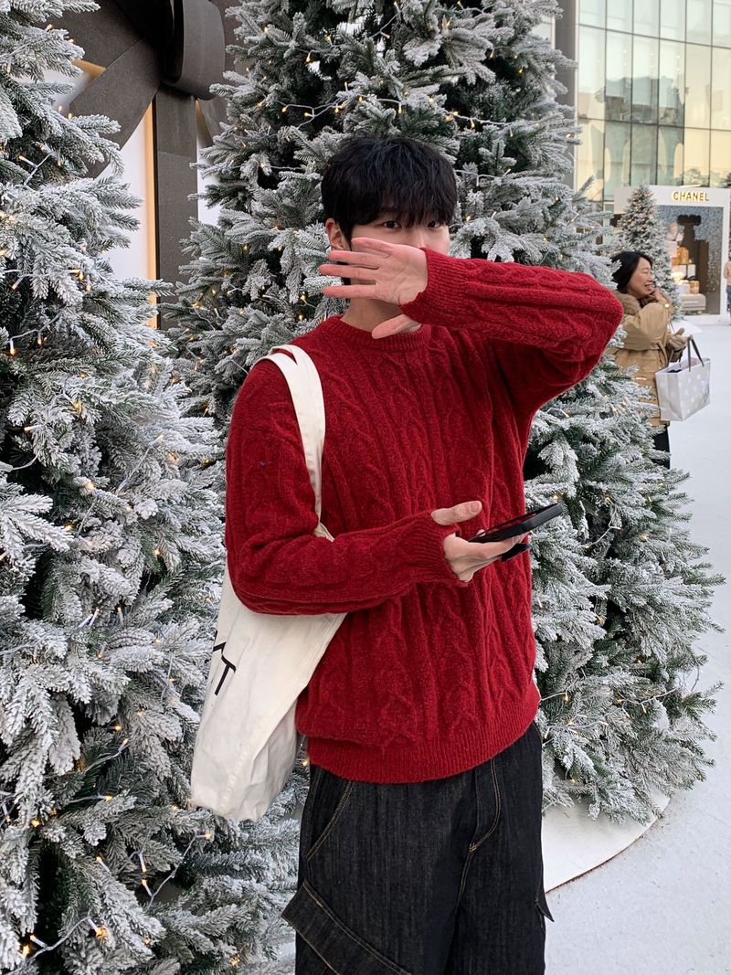 Cozy warmer cable round knit