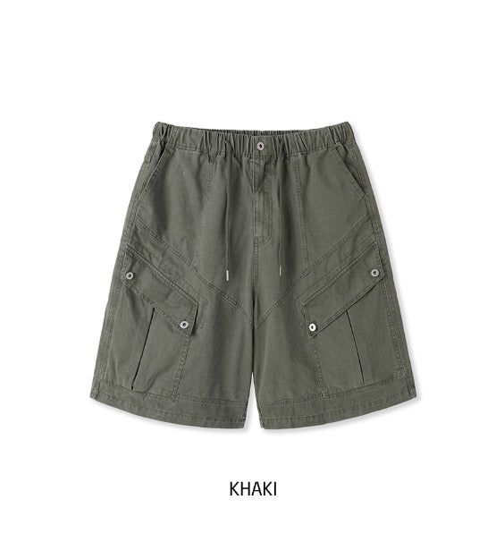 Roach Pigment Deep Dyeing Cargo Bermuda Shorts