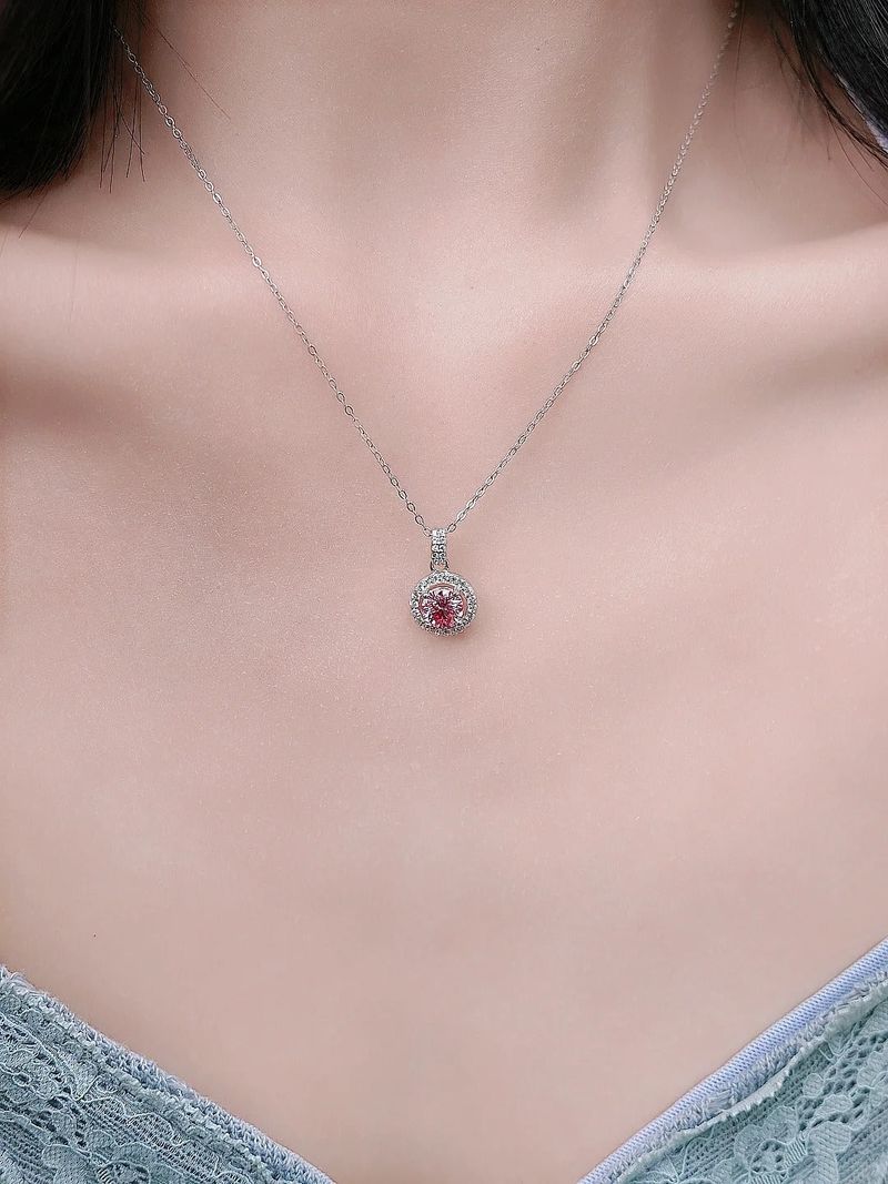 Very daily pink diamond necklace