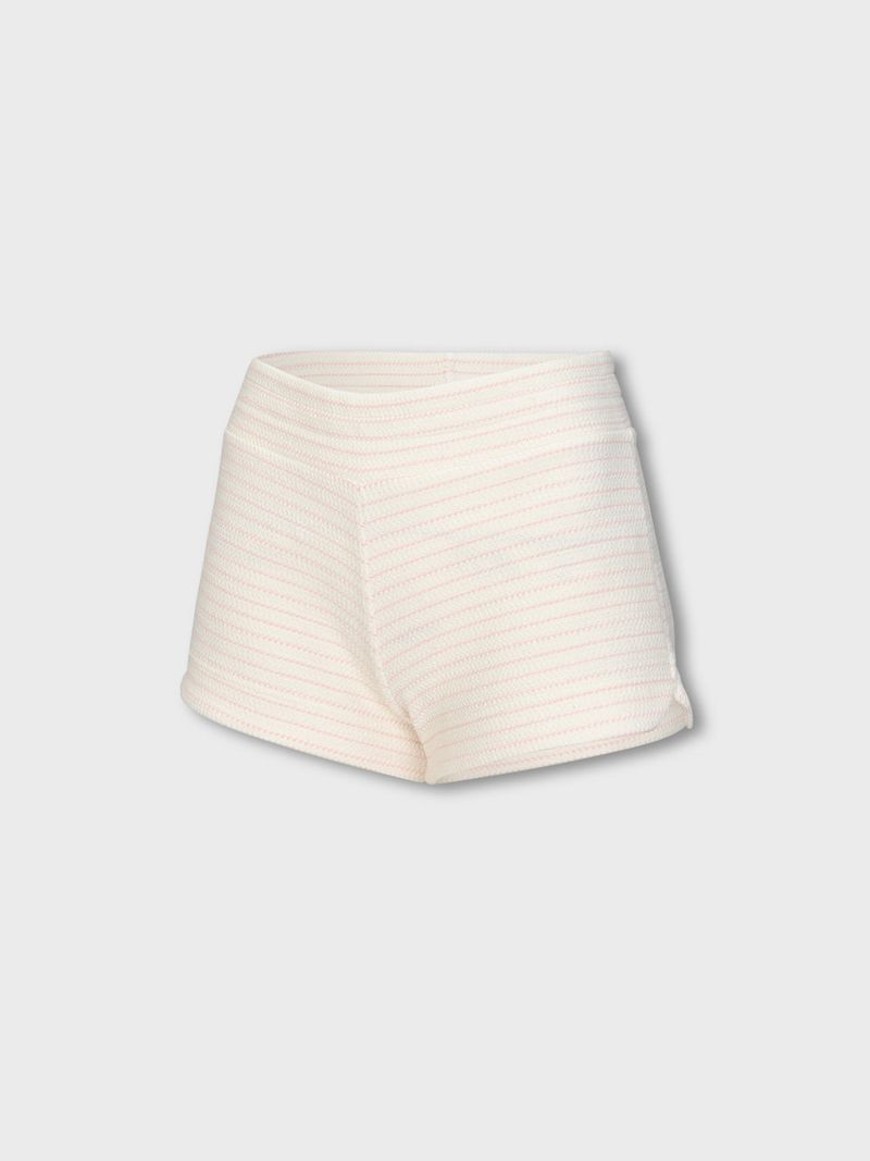 Innermuseum（インナーミュージアム）の「Stripe Curved Slit Shorts(PINK)（Pants）」