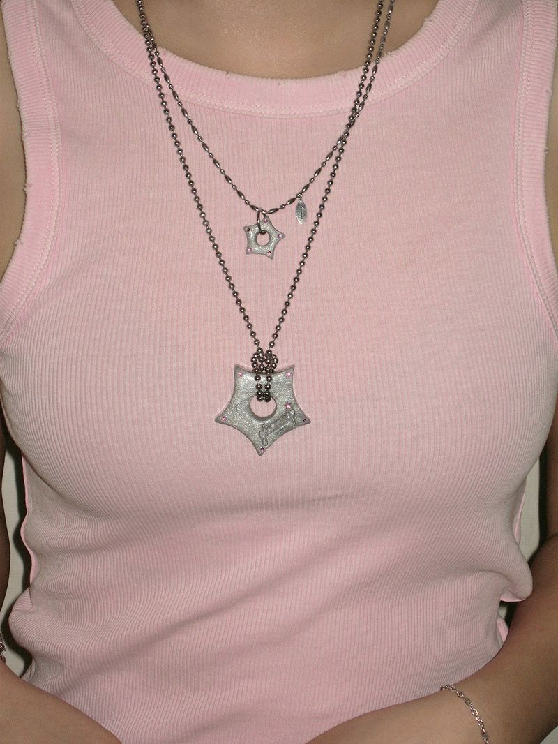 gleaming little star necklace [silver bolt]