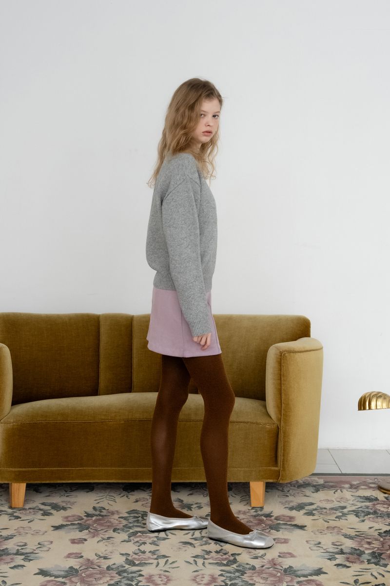 Basic crew knit_gray