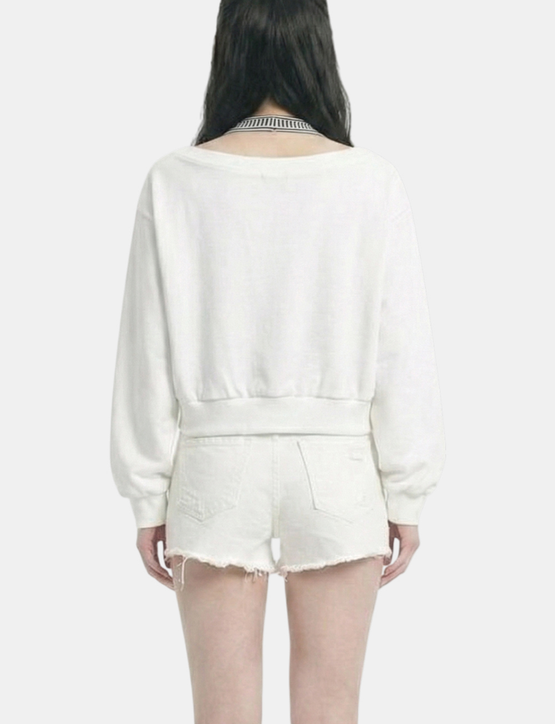Serin Stripe Sleeveless Sweatshirt