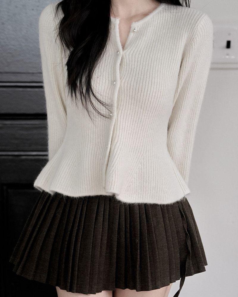 Lepain Angora Knit Cardigan