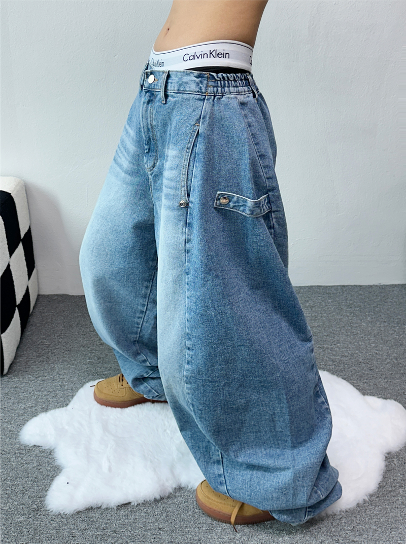 RIVET SNAP BALLOON DENIM🩵🤎🖤 - 3 COLORS, 2 SIZES