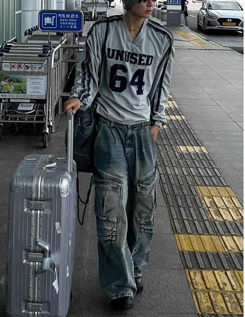 Rivet Cargo Denim Pants
