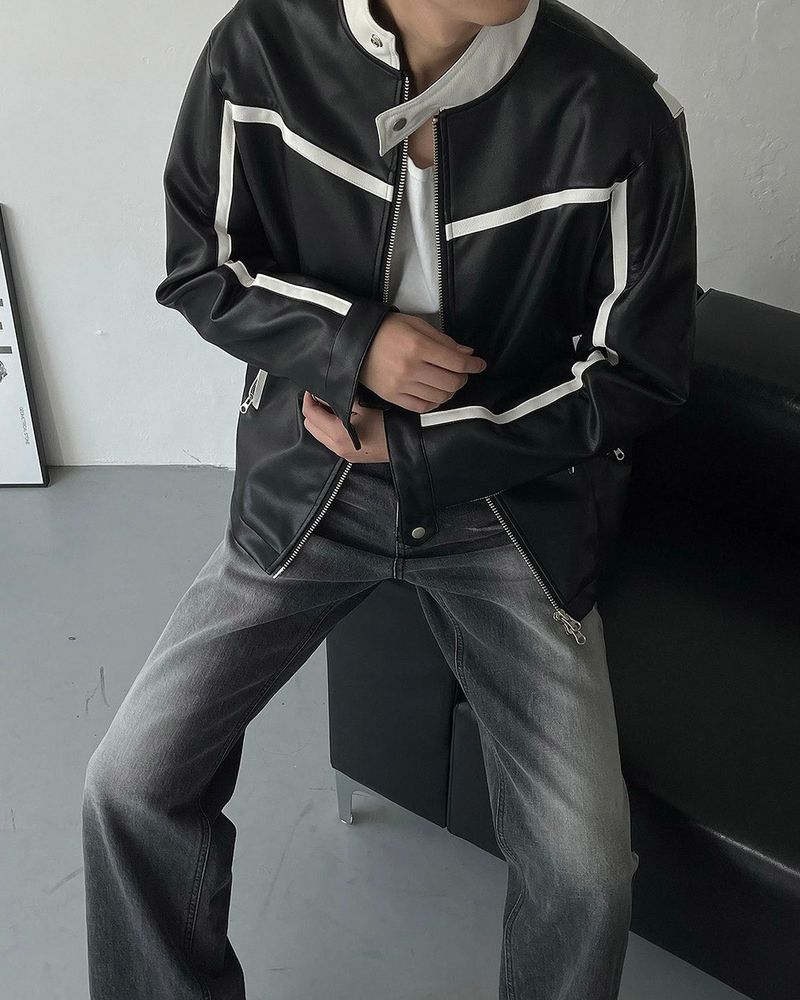 OWN Karim Biker Leather Jacket