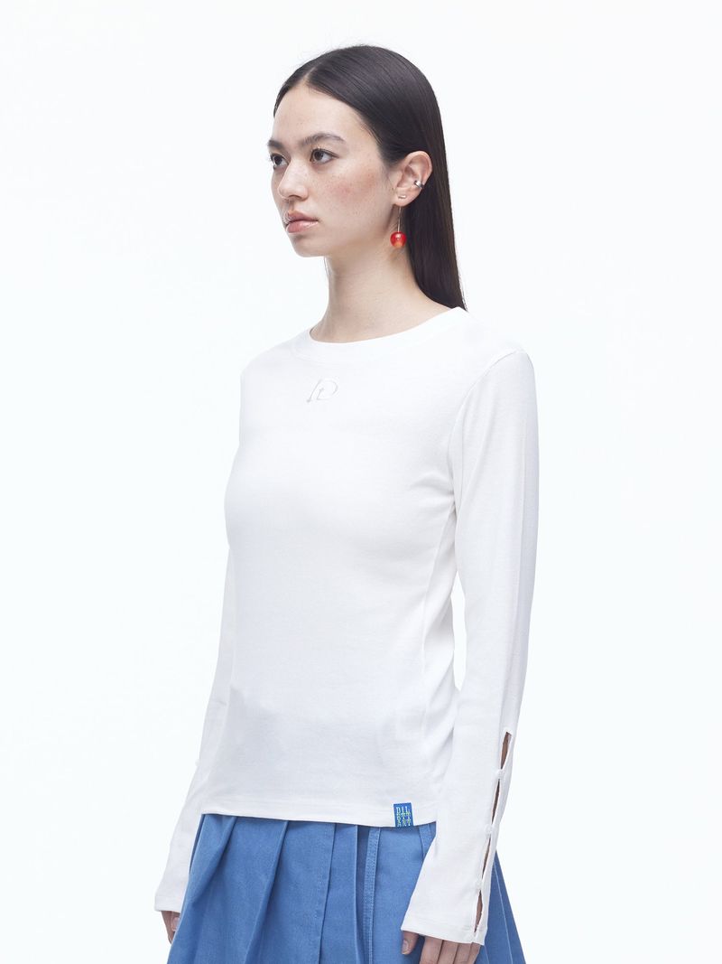 DILETTANTISME(ディレッタンティズム)の「Slit Button T-shirts(WH)(Tops)」
