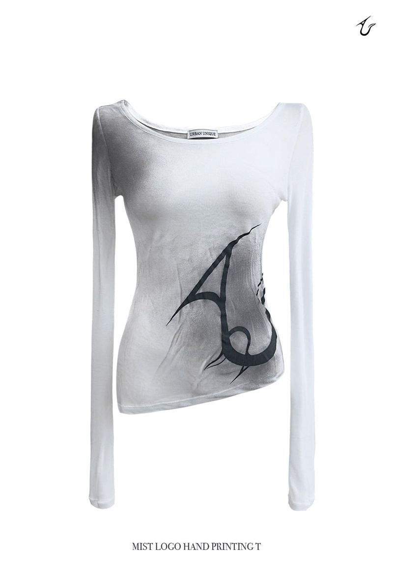 URBAN UNIQUE（アーバンユニーク）の「mist logo hand printing T (white)（Tops）」