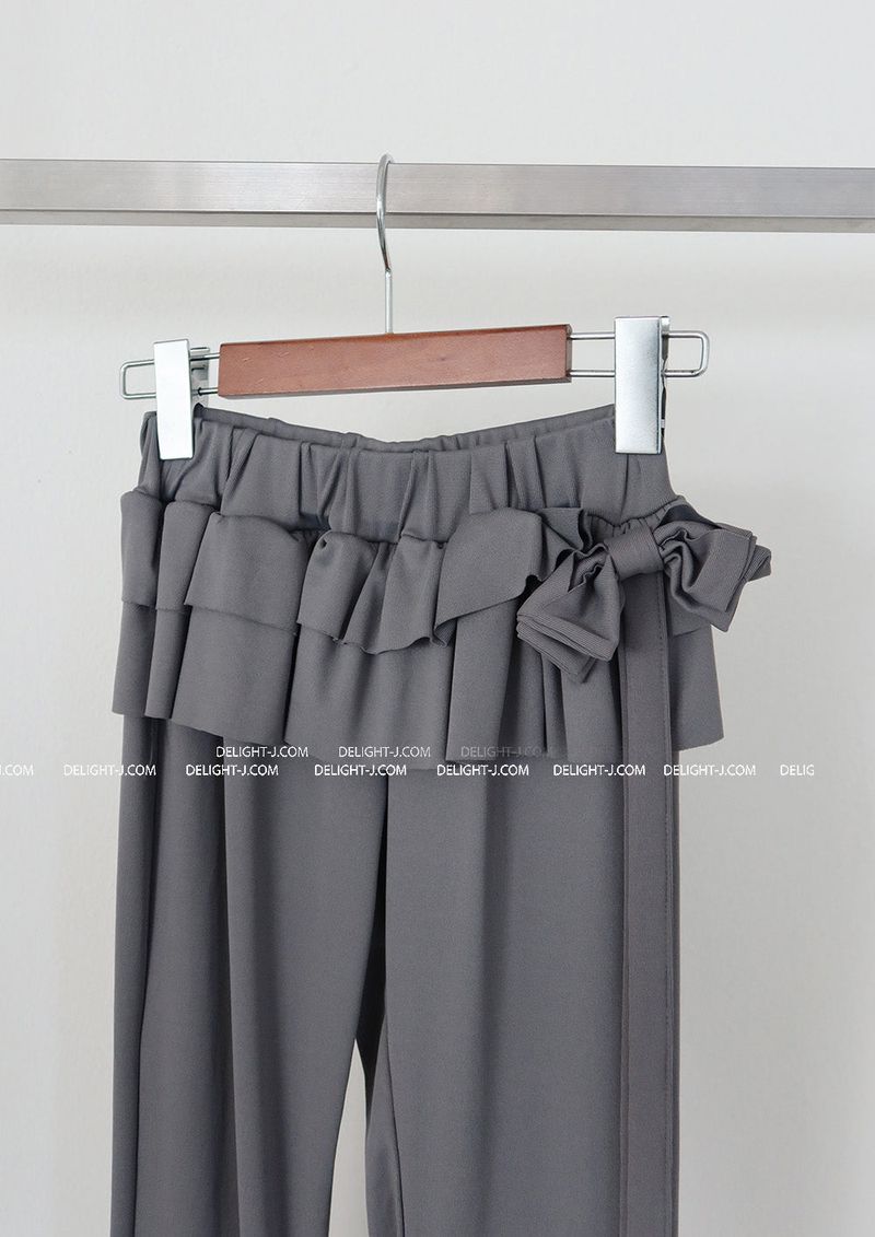 cancan frill layered bootcut pants