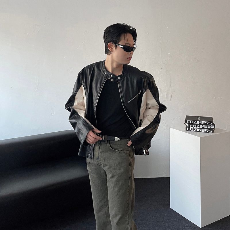 RU23118 Buffing Leather Jacket (2 colors)