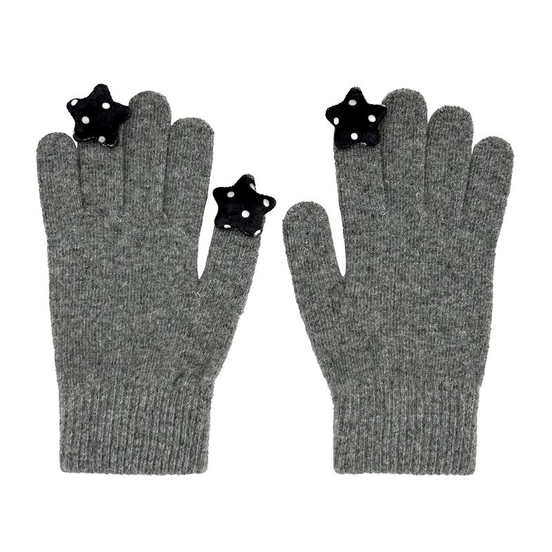 Star Wool Gloves [Grey Dot]