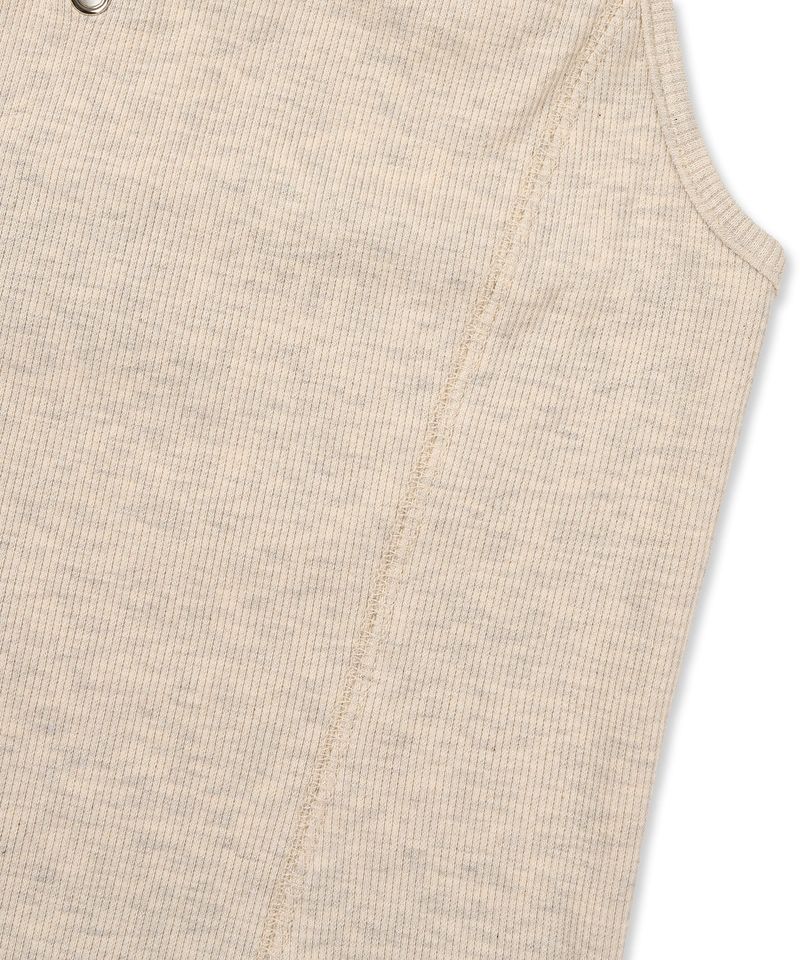 Eyelet Halterneck Sleeveless - Oatmeal