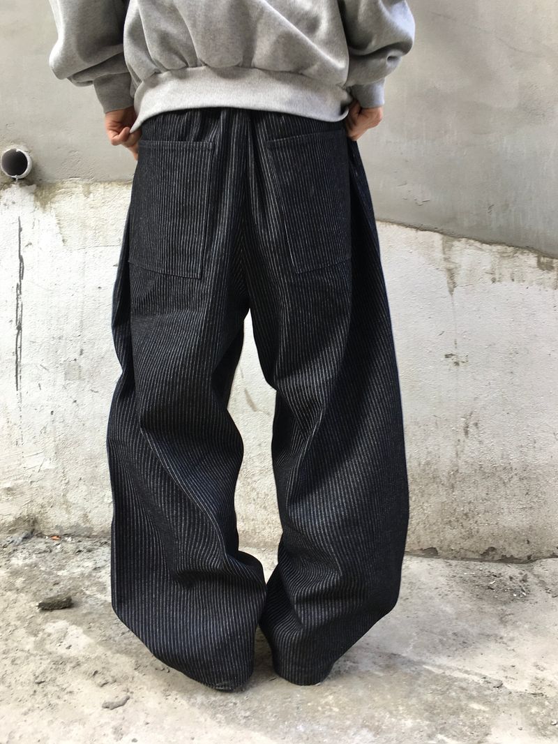 Ruton Pintuck Wide Stripe Pants 2C