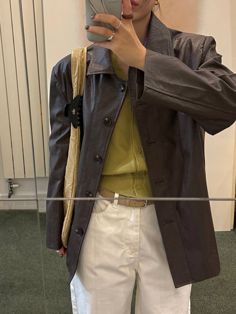 [MADE] Blending leather jacket