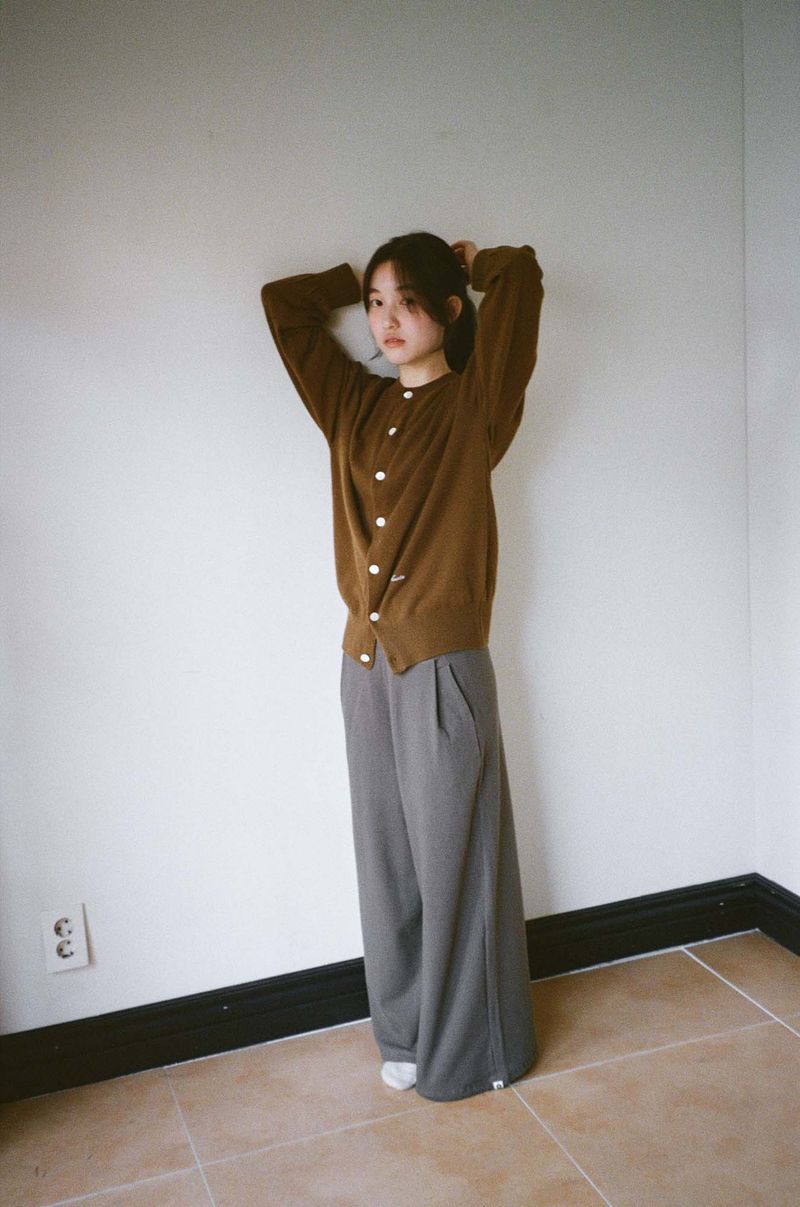 Cash Blend Knit Cardigan (Olive)