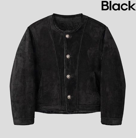 Mink reversible crop antique jacket