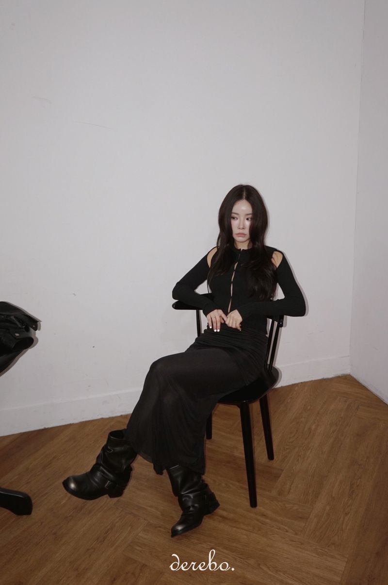 cocktail chiffon see-through long skirt