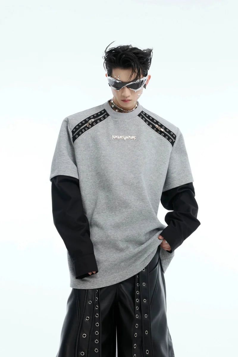 Deconstructed Colorblock Shirt-Tee