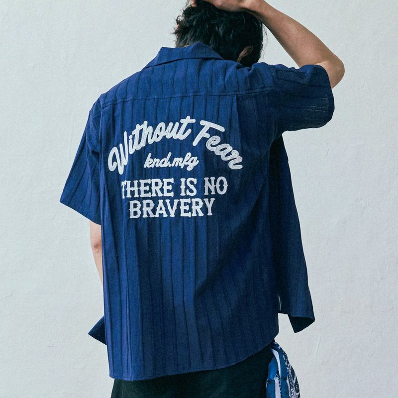 KND(ケイエンド)の「dustin chain stitch bowling shirt navy(Tops)」