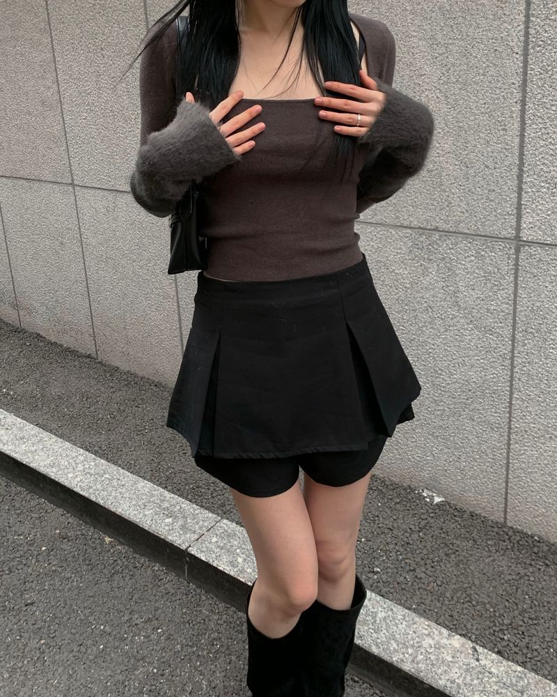Pleated pants skirt