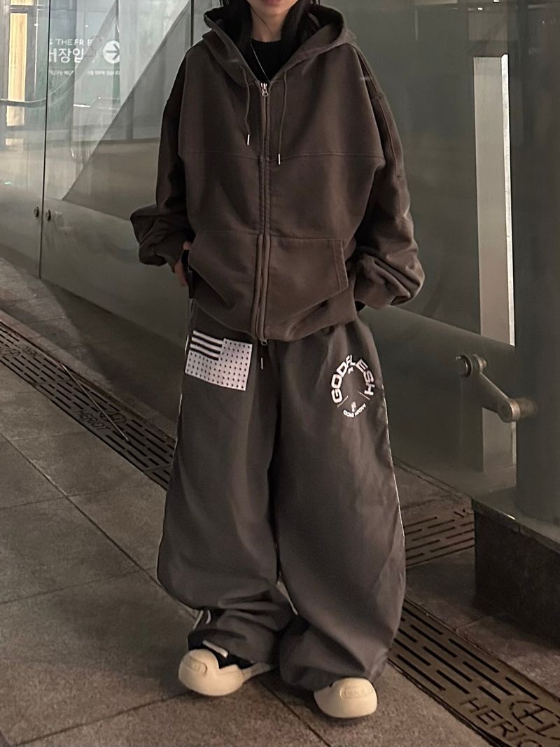 flag track nylon pants