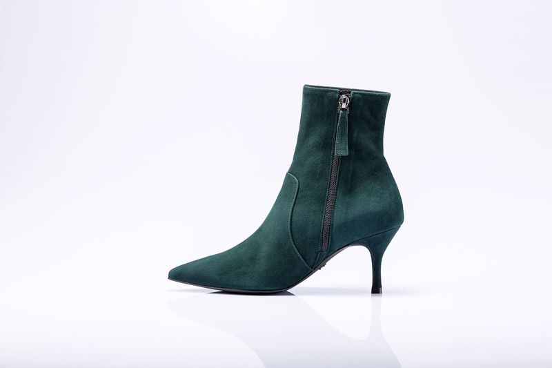 Socks Boots_Dark Green Suede