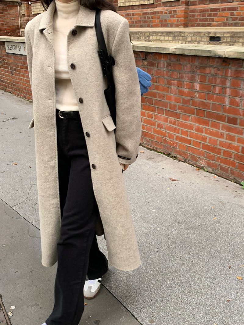 [MADE] Elton Stitch Wool Handmade Long Coat