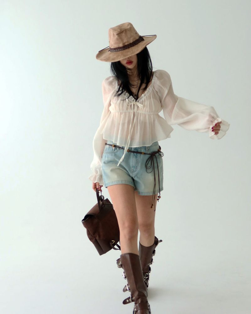 Honey Light blue Short pants Shorts