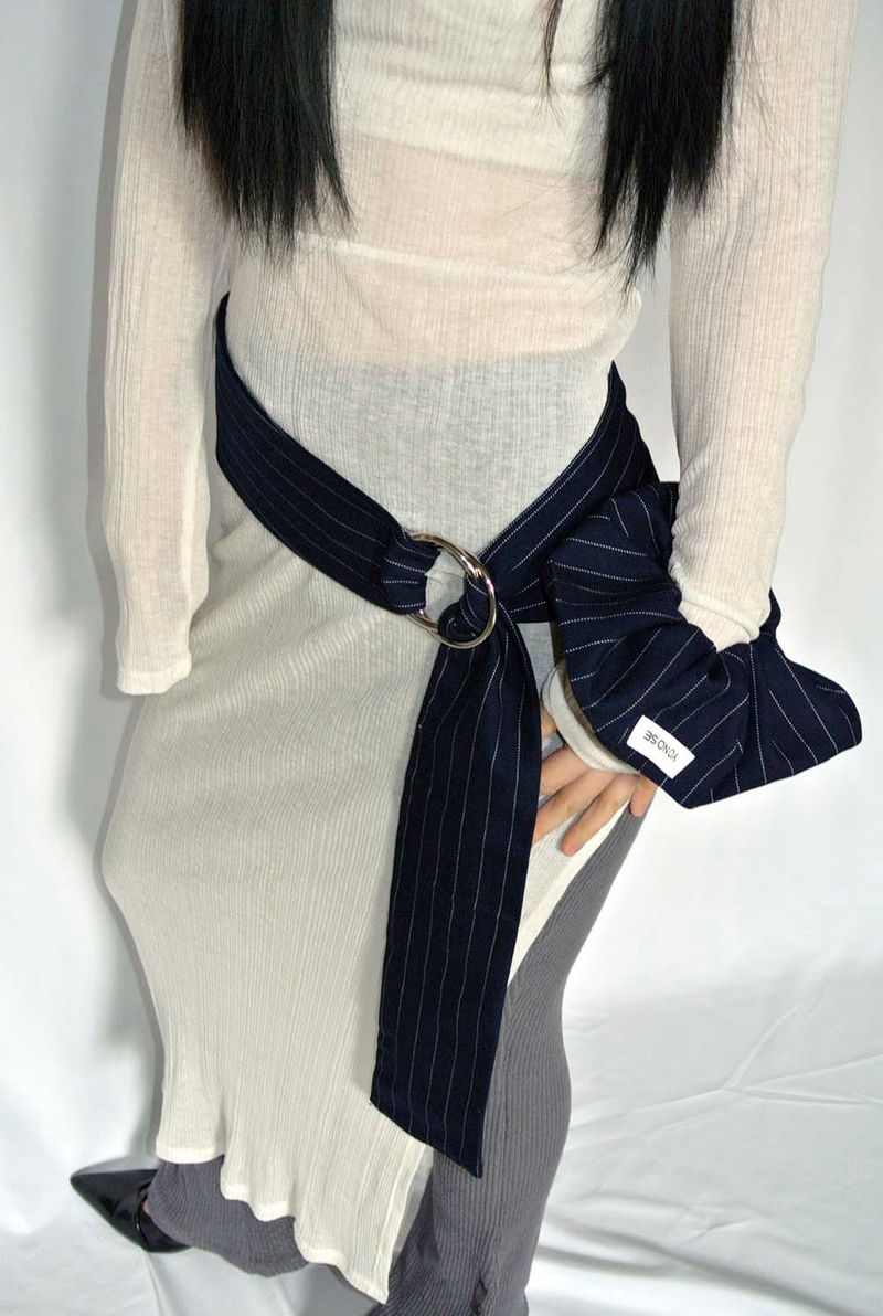 STRIPE SCRUNCH / NAVY