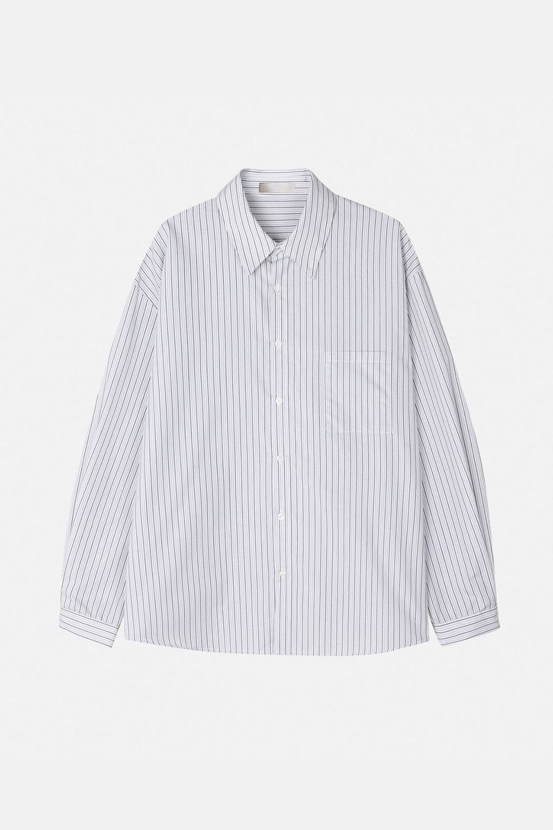 Pint stripe over fit shirt