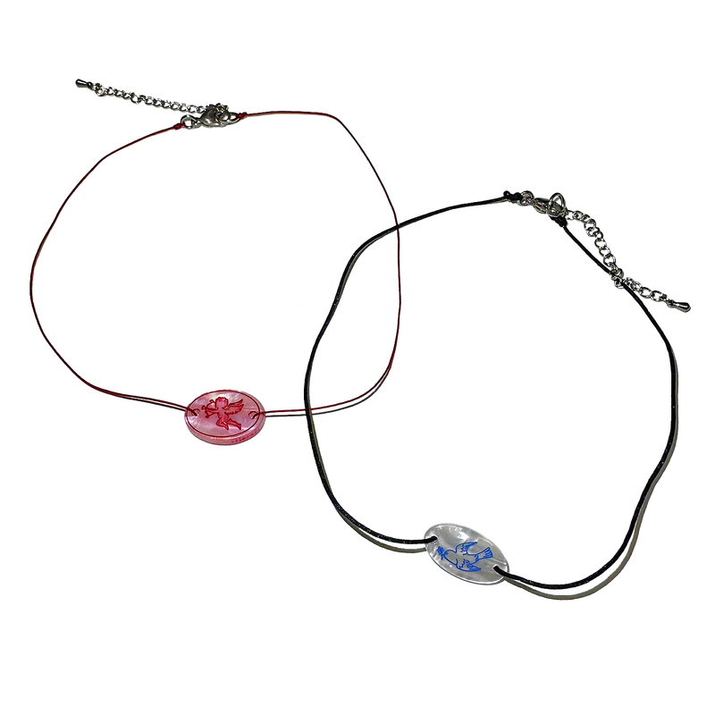 3amgang（スリーエイエムギャング）の「Kawai button necklace (2color)（Accessories）」