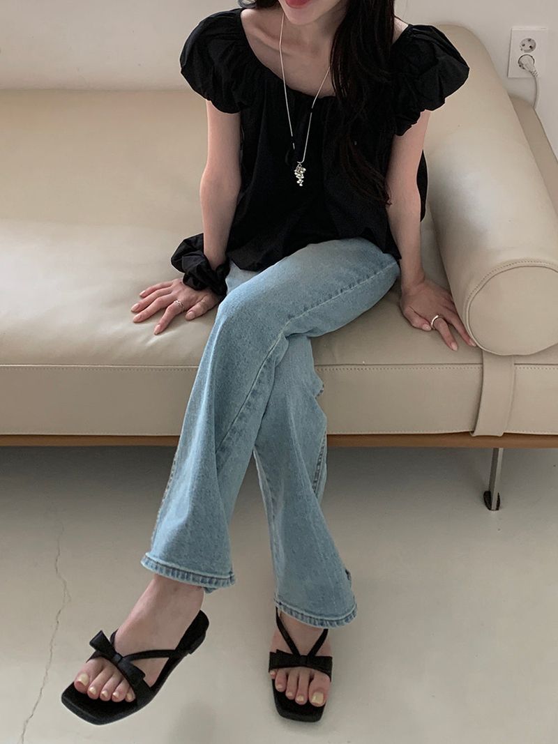 [MADE] Weare Ribbon Puff Blouse