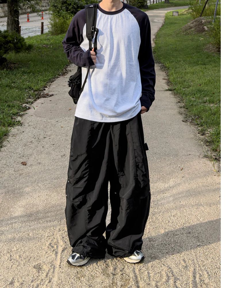Dock rivet panel nylon pants