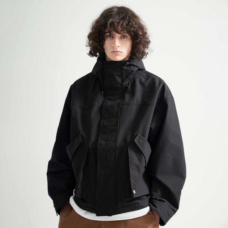 3 Layer Hard Shell Short-Jacket - BLACK