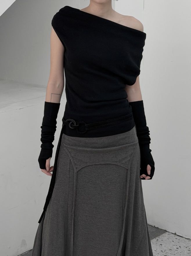 mnem（ムネム）の「3-piece set Unbalanced hand warmer one-off tee（Tops）」