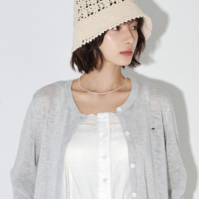 ESSENTIAL CARDIGAN (LIGHT GRAY)