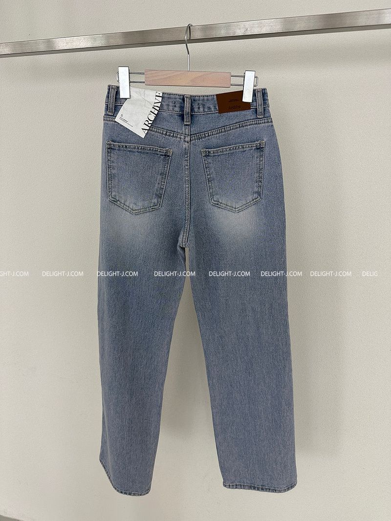 Pink Damage Wide Jeans