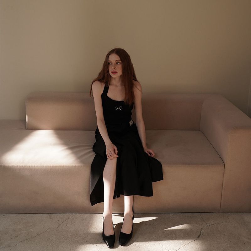 Black Halter Neck Top