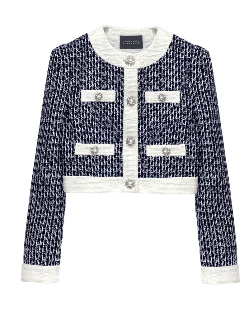 Colored tweed jacket