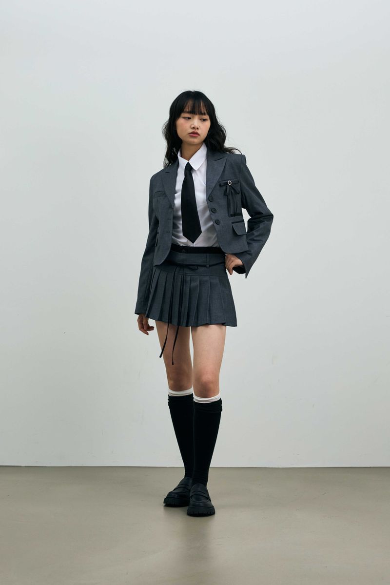 ASTRAL CROP JACKET / CHARCOAL