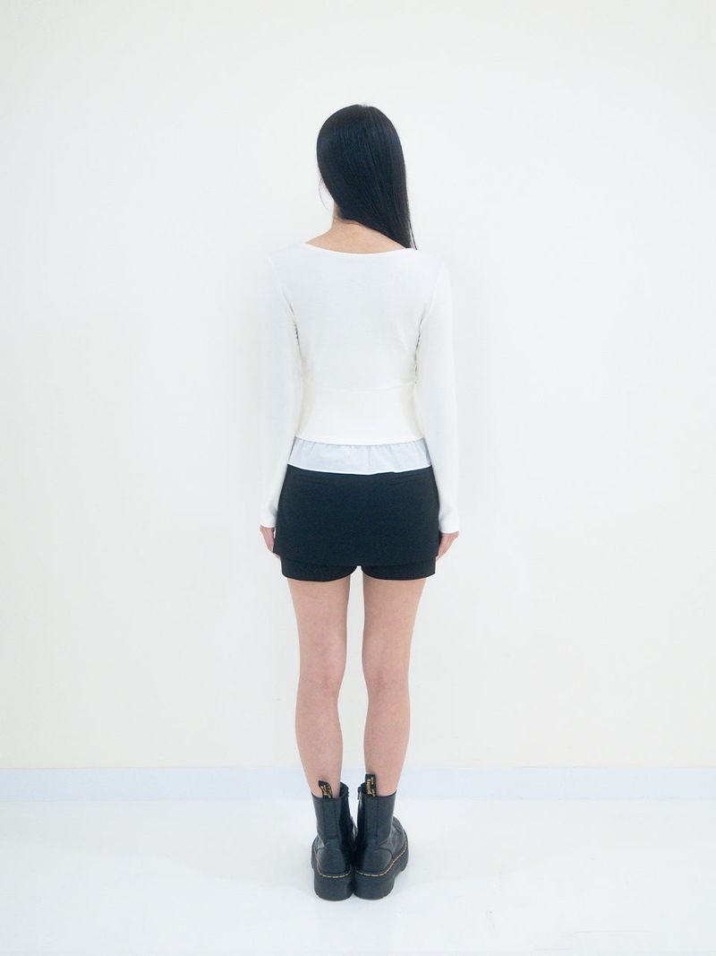 Moa skirt pants (Black)