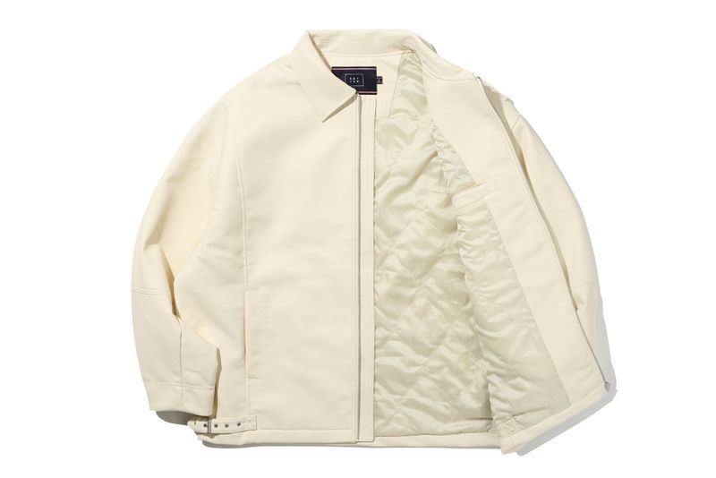 VEGAN LEATHER SINGLE JACKET_OATMEAL