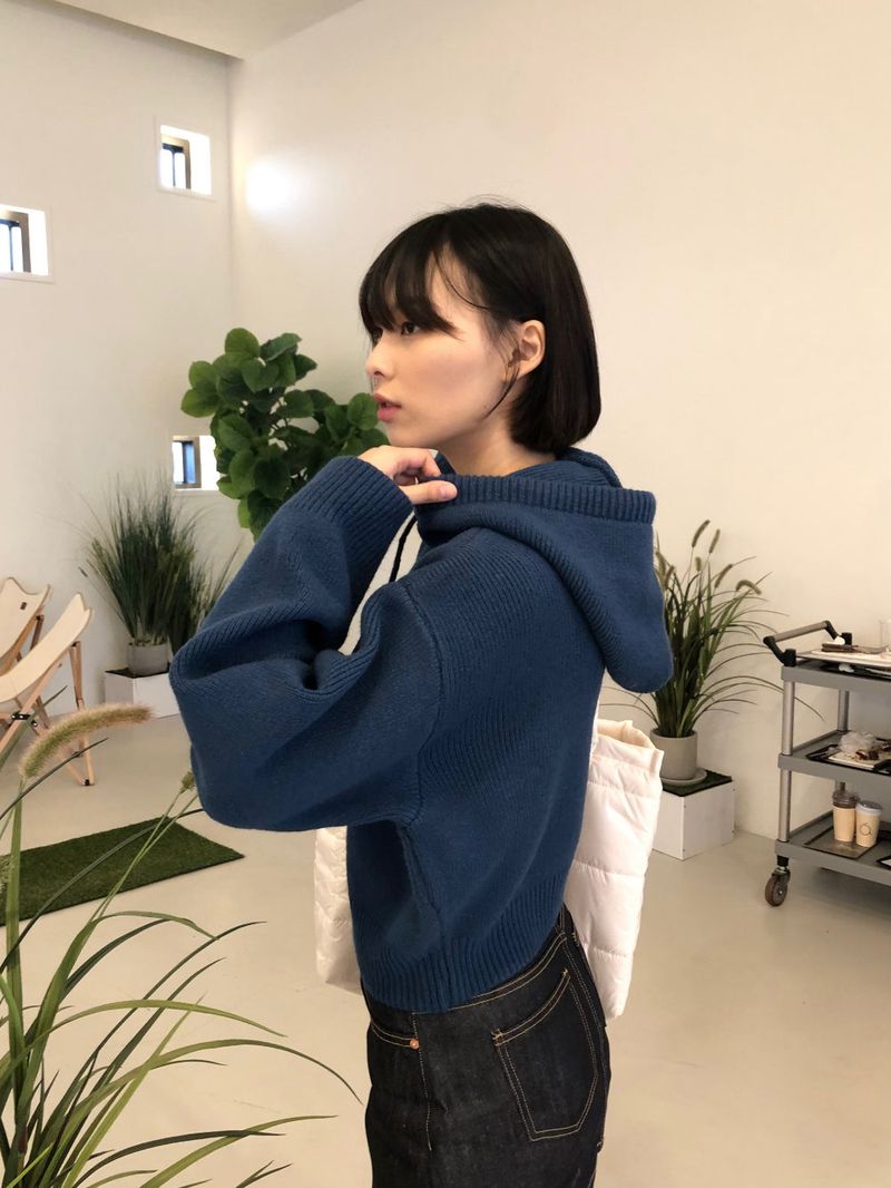 Chewy sweater hood zip up