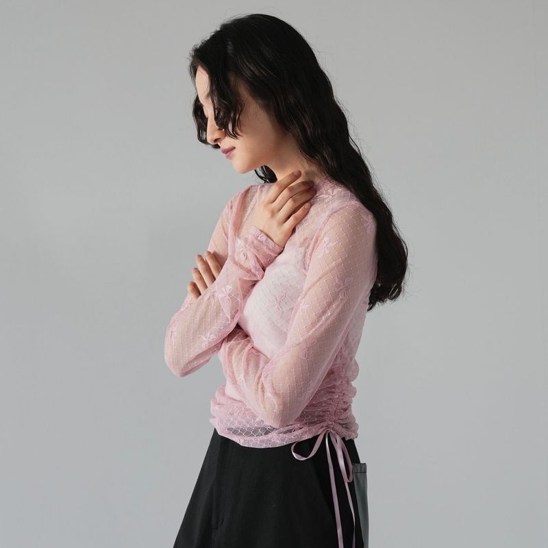 sheer ribbon tops